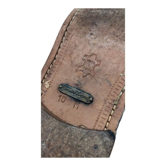 Julio Blanco Genuine Lizard Leather Handmade Oxfords Size 10‎ Made In Spain - Picture 8 of 8